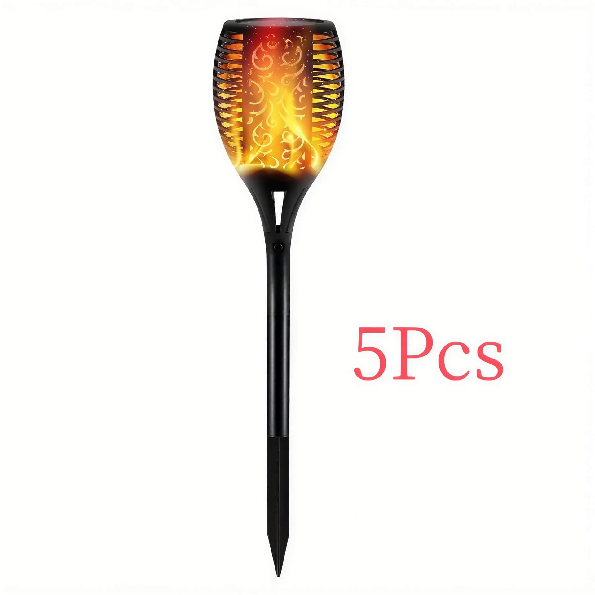 R&D IkeeRuic :5pcs 110 - 120V Solar Powered Garden Torch/Flame Lights - GJB PRODUCTS