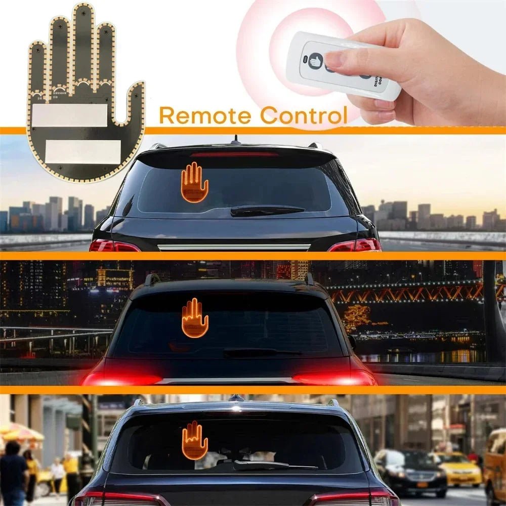 Road Rage Hand Sign with Remote for Car/Truck - GJB PRODUCTS