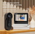 SecureView X8: Wireless Doorbell 480P Camera(300,000 Pixel) with 4.3”Monitor - Smart/Night Vision/Waterproof/10000mAh Rechargeable Battery - GJB PRODUCTS