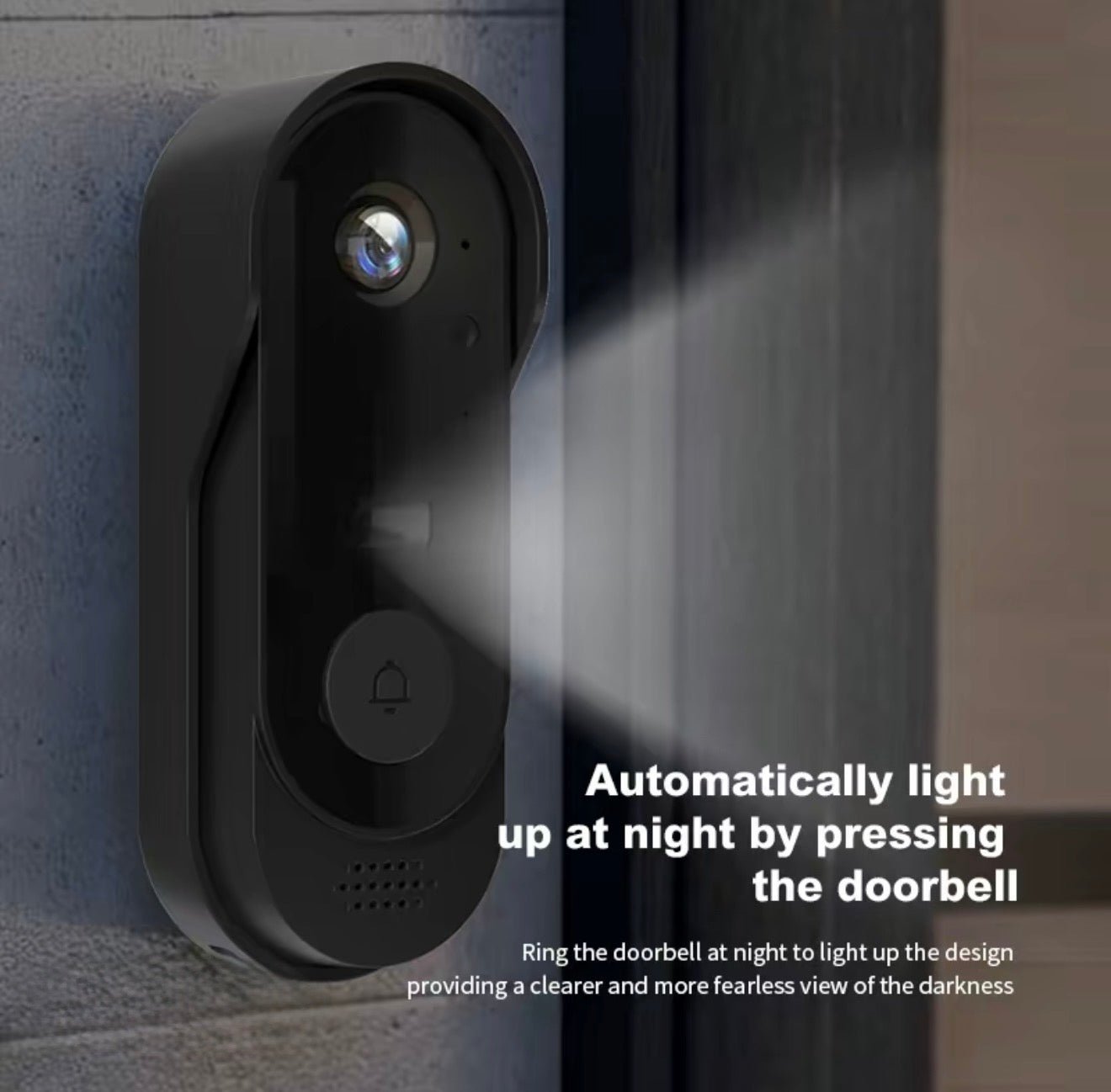 SecureView X8: Wireless Doorbell 480P Camera(300,000 Pixel) with 4.3”Monitor - Smart/Night Vision/Waterproof/10000mAh Rechargeable Battery - GJB PRODUCTS