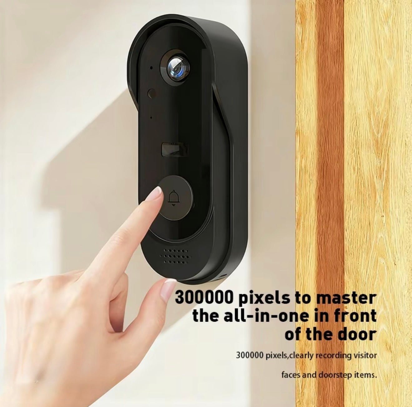SecureView X8: Wireless Doorbell 480P Camera(300,000 Pixel) with 4.3”Monitor - Smart/Night Vision/Waterproof/10000mAh Rechargeable Battery - GJB PRODUCTS