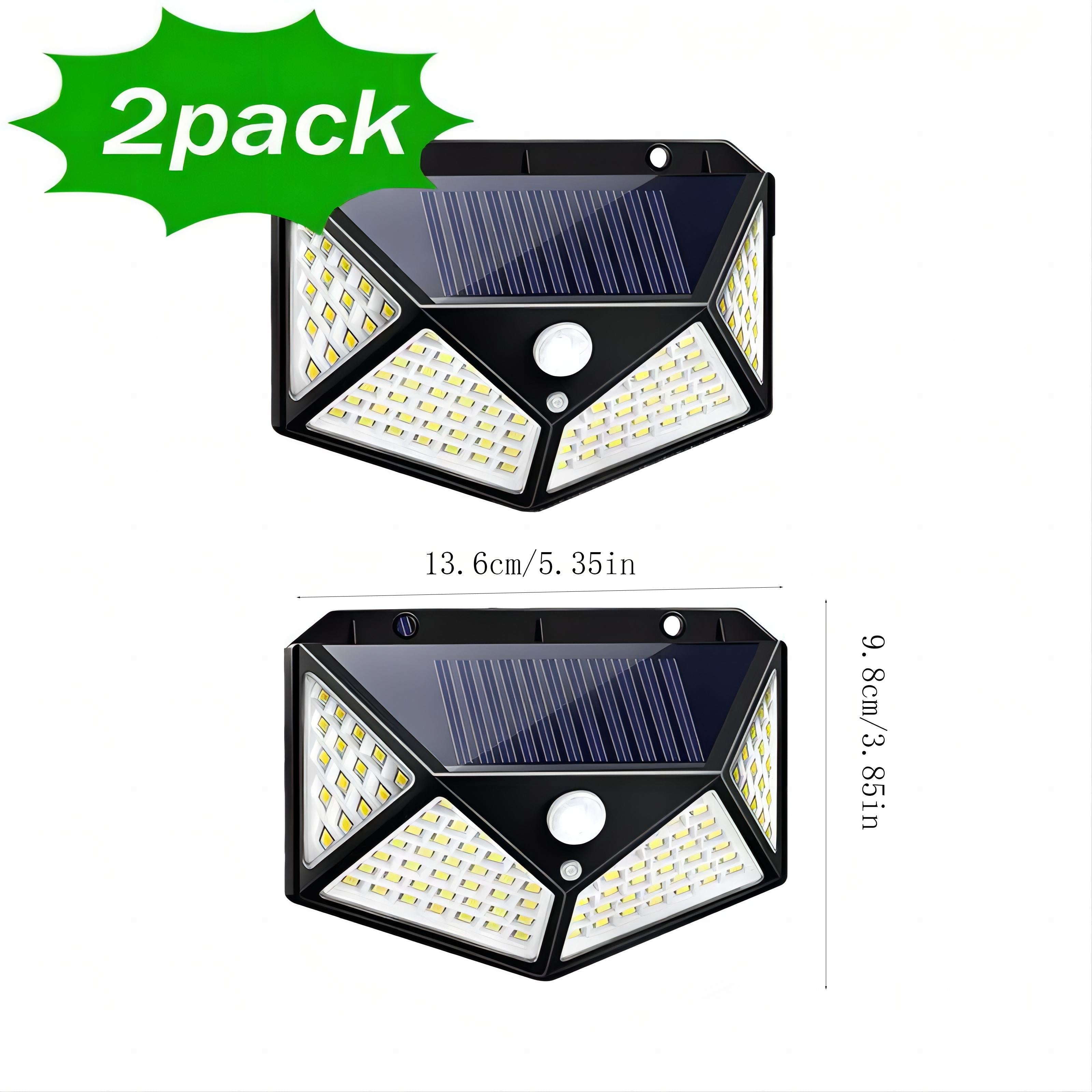 Shenzhen: 2pk Outdoor Motion Sensor Solar - Powered 100 - Led Lights - GJB PRODUCTS
