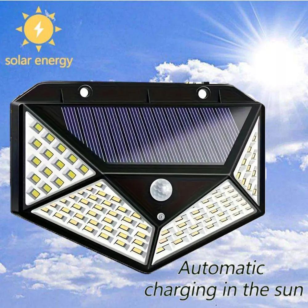 Shenzhen: 2pk Outdoor Motion Sensor Solar - Powered 100 - Led Lights - GJB PRODUCTS