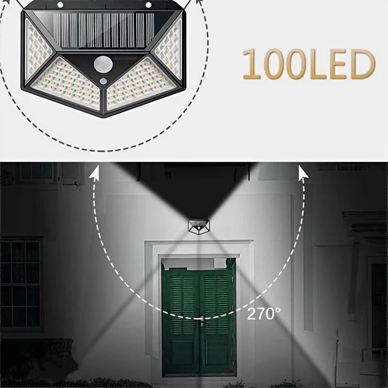 Shenzhen: 2pk Outdoor Motion Sensor Solar - Powered 100 - Led Lights - GJB PRODUCTS