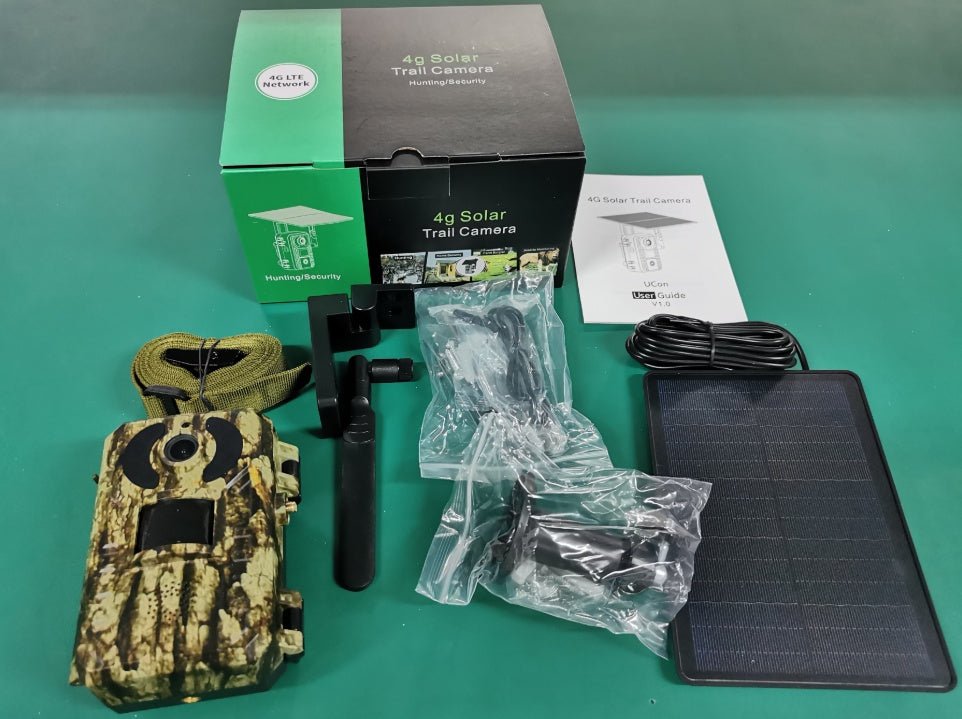 SHIHUA Te’an: Camouflaged Outdoor Solar - Powered 4G Infrared HD Hunting /Security Camera with 4W Solar Panel - GJB PRODUCTS