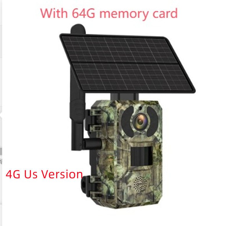 SHIHUA Te’an: Camouflaged Outdoor Solar - Powered 4G Infrared HD Hunting /Security Camera with 4W Solar Panel - GJB PRODUCTS