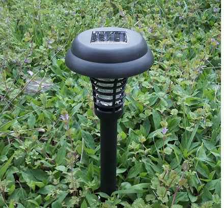 Shore Co: Solar Powered Stainless Steal Led Rechargeable Anti - Mosquito/Bug Zapper Lamp with White Light & UV Light - GJB PRODUCTS
