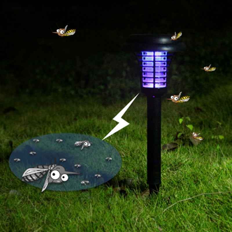 Shore Co: Solar Powered Stainless Steal Led Rechargeable Anti - Mosquito/Bug Zapper Lamp with White Light & UV Light - GJB PRODUCTS