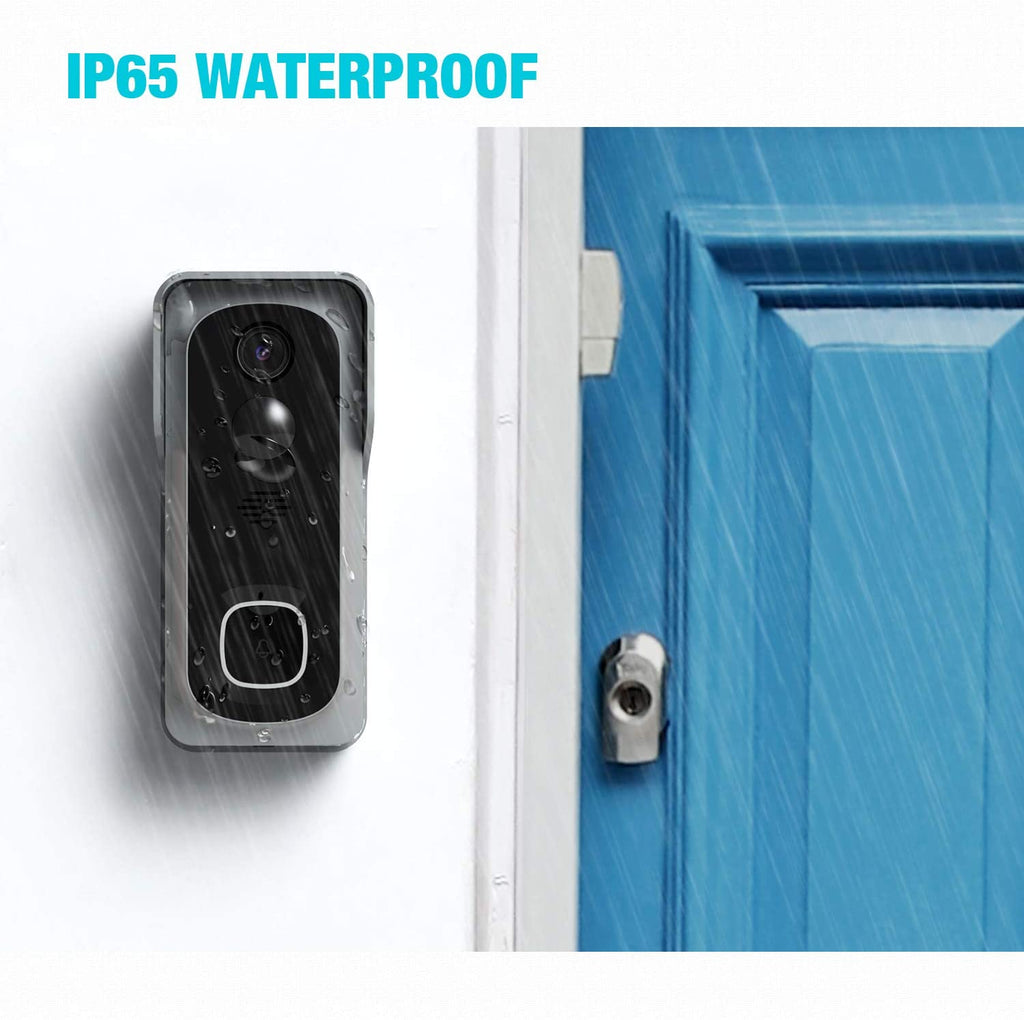 Silarius SIL - Battery Powered Smart Doorbell Camera + Chime - 2MP WiFi, Waterproof IP65, Cloudedge app , includes 32GB MicroSD card - GJB PRODUCTS
