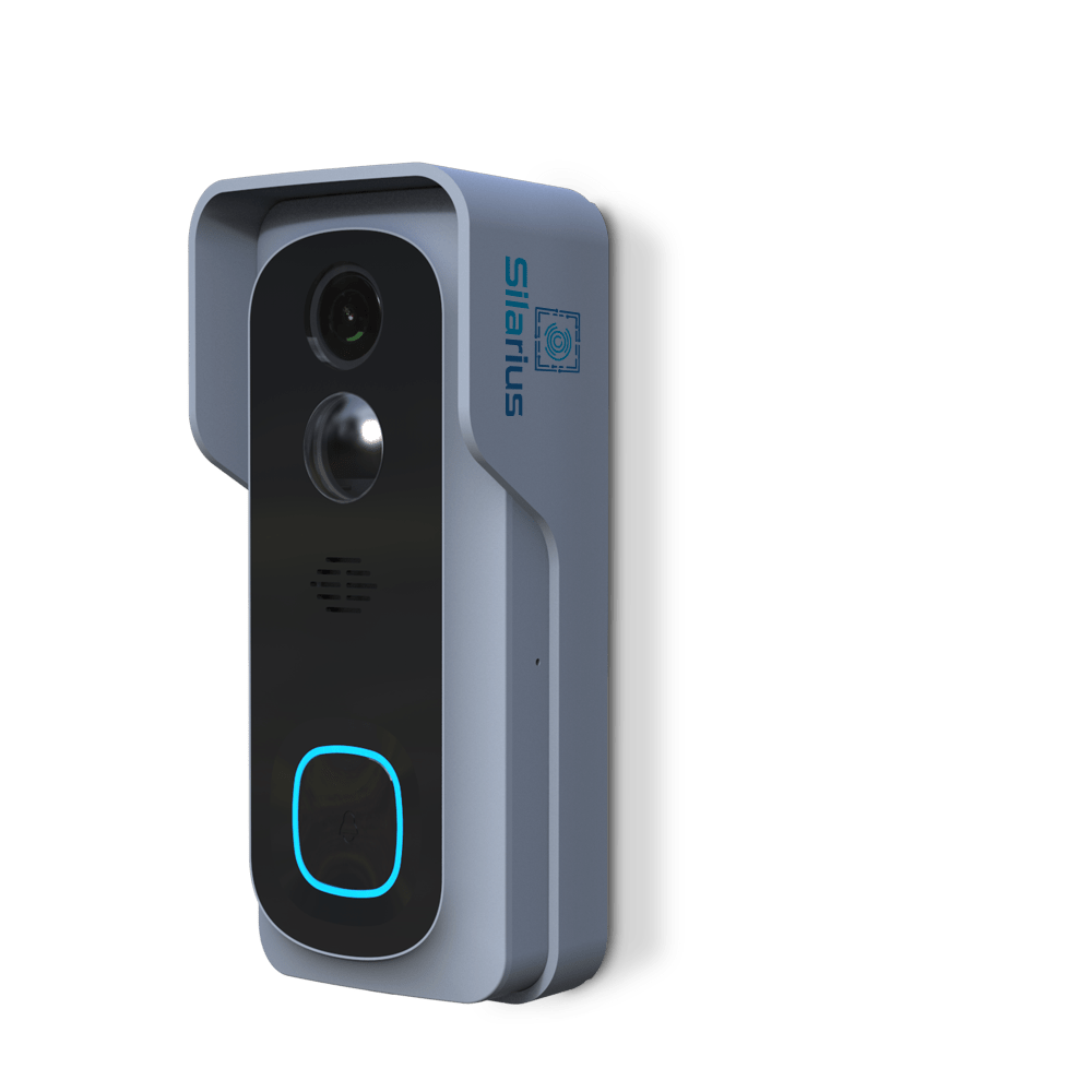 Silarius SIL - Battery Powered Smart Doorbell Camera + Chime - 2MP WiFi, Waterproof IP65, Cloudedge app , includes 32GB MicroSD card - GJB PRODUCTS