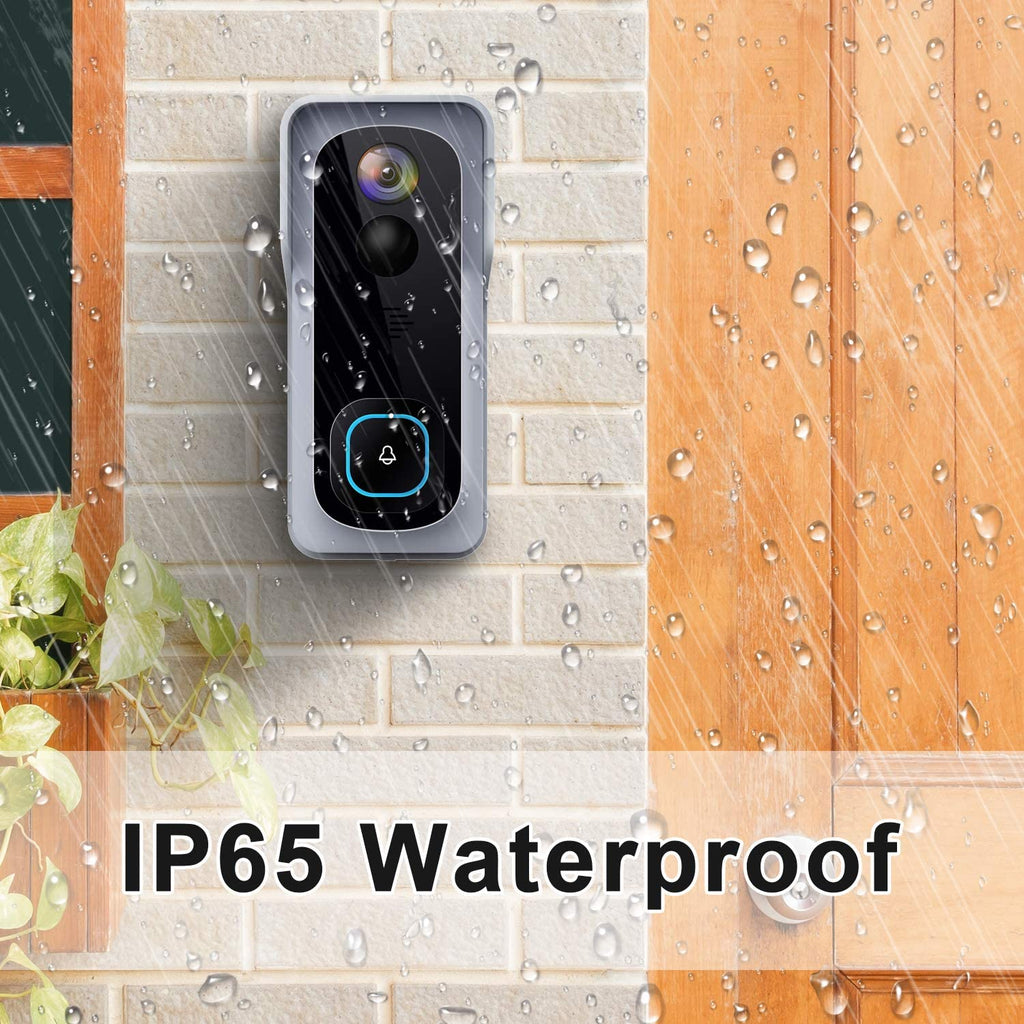 Silarius SIL - Battery Powered Smart Doorbell Camera + Chime - 2MP WiFi, Waterproof IP65, Cloudedge app , includes 32GB MicroSD card - GJB PRODUCTS