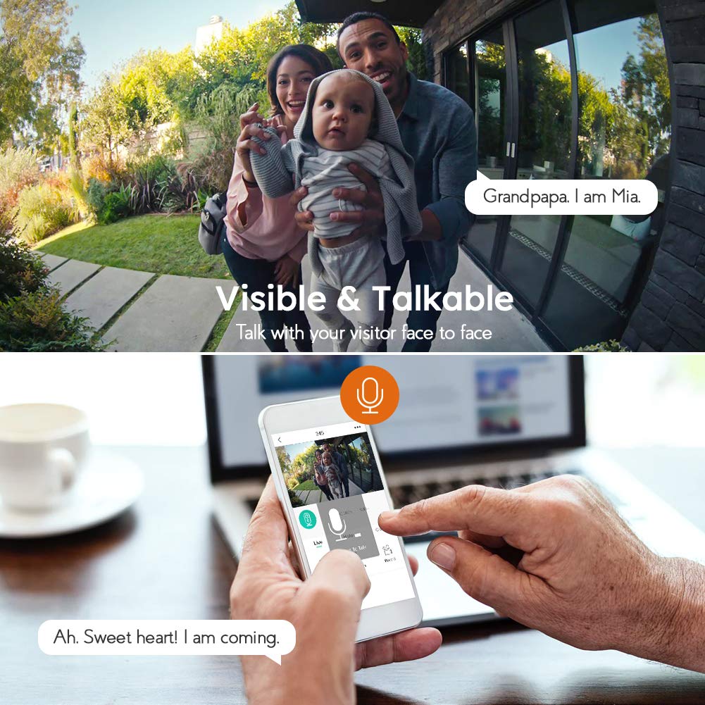 Silarius SIL - Battery Powered Smart Doorbell Camera + Chime - 2MP WiFi, Waterproof IP65, Cloudedge app , includes 32GB MicroSD card - GJB PRODUCTS
