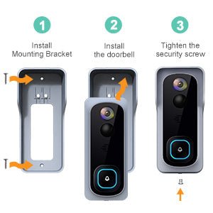 Silarius SIL - Battery Powered Smart Doorbell Camera + Chime - 2MP WiFi, Waterproof IP65, Cloudedge app , includes 32GB MicroSD card - GJB PRODUCTS