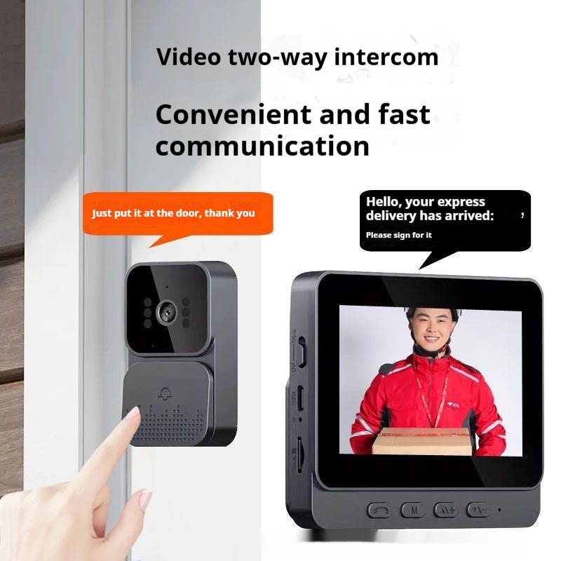 Smart Punch M10: Household Wireless Doorbell Camera with Large 4.3” Monitor/Intercom for 2 - Way Communication - GJB PRODUCTS