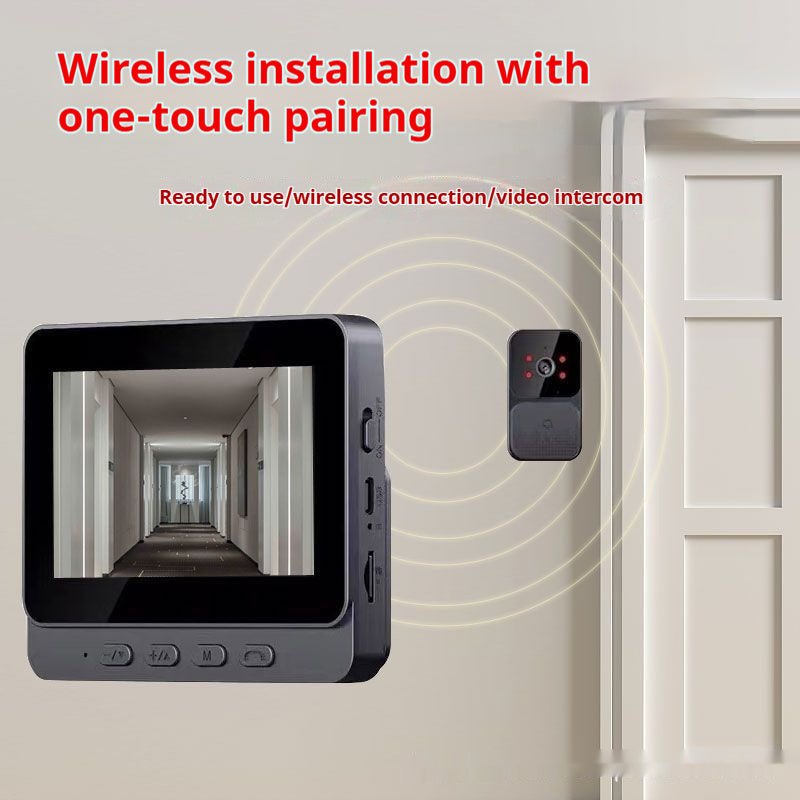 Smart Punch M10: Household Wireless Doorbell Camera with Large 4.3” Monitor/Intercom for 2 - Way Communication - GJB PRODUCTS