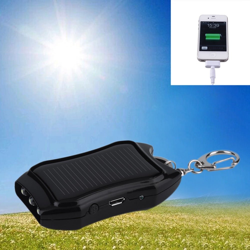 Solar Mobile Phone Power Bank Flashlight Keychain Power - GJB PRODUCTS