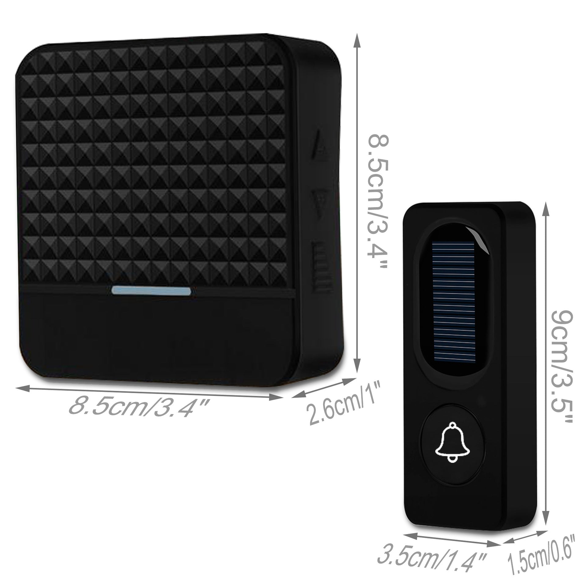 Solar - powered wireless doorbell - GJB PRODUCTS