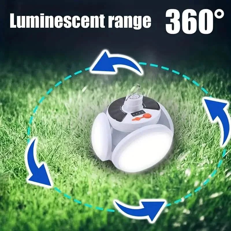Solar USB Rechargeable LED Bulb Lights With Power Display - GJB PRODUCTS