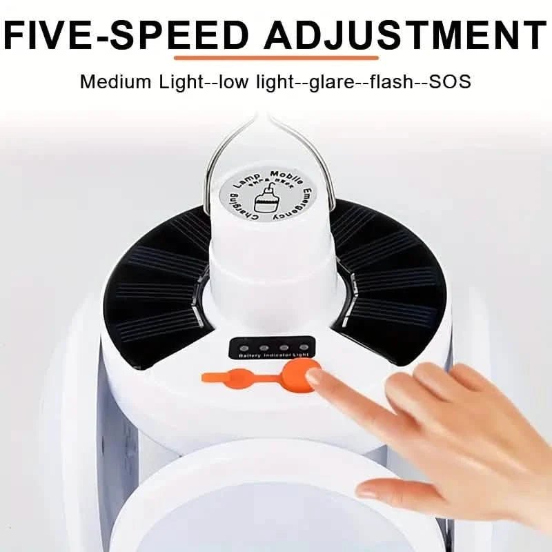 Solar USB Rechargeable LED Bulb Lights With Power Display - GJB PRODUCTS