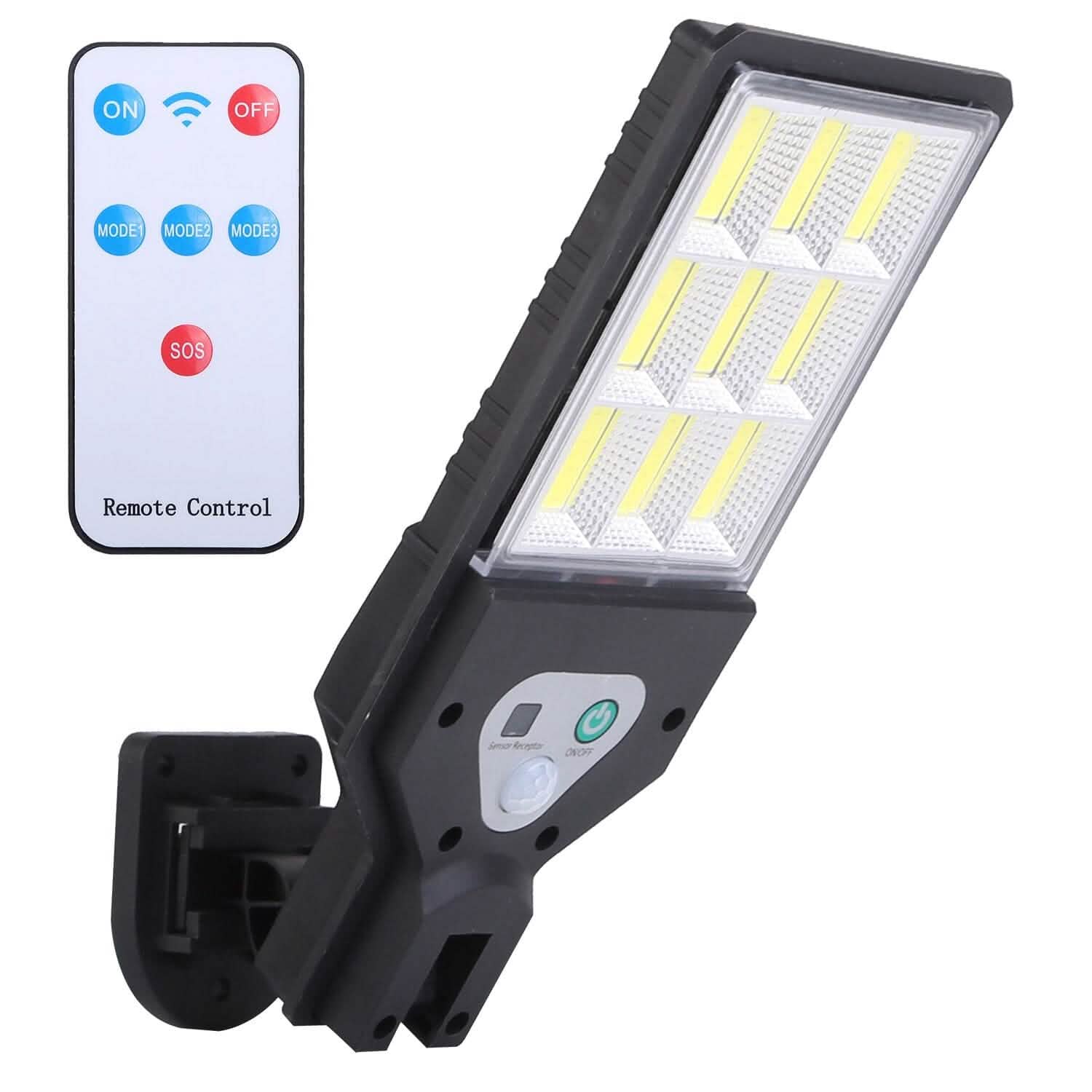 Solar Wall Light Outdoor Beads PIR Motion Sensor Remote Control Wireless Lamps - GJB PRODUCTS