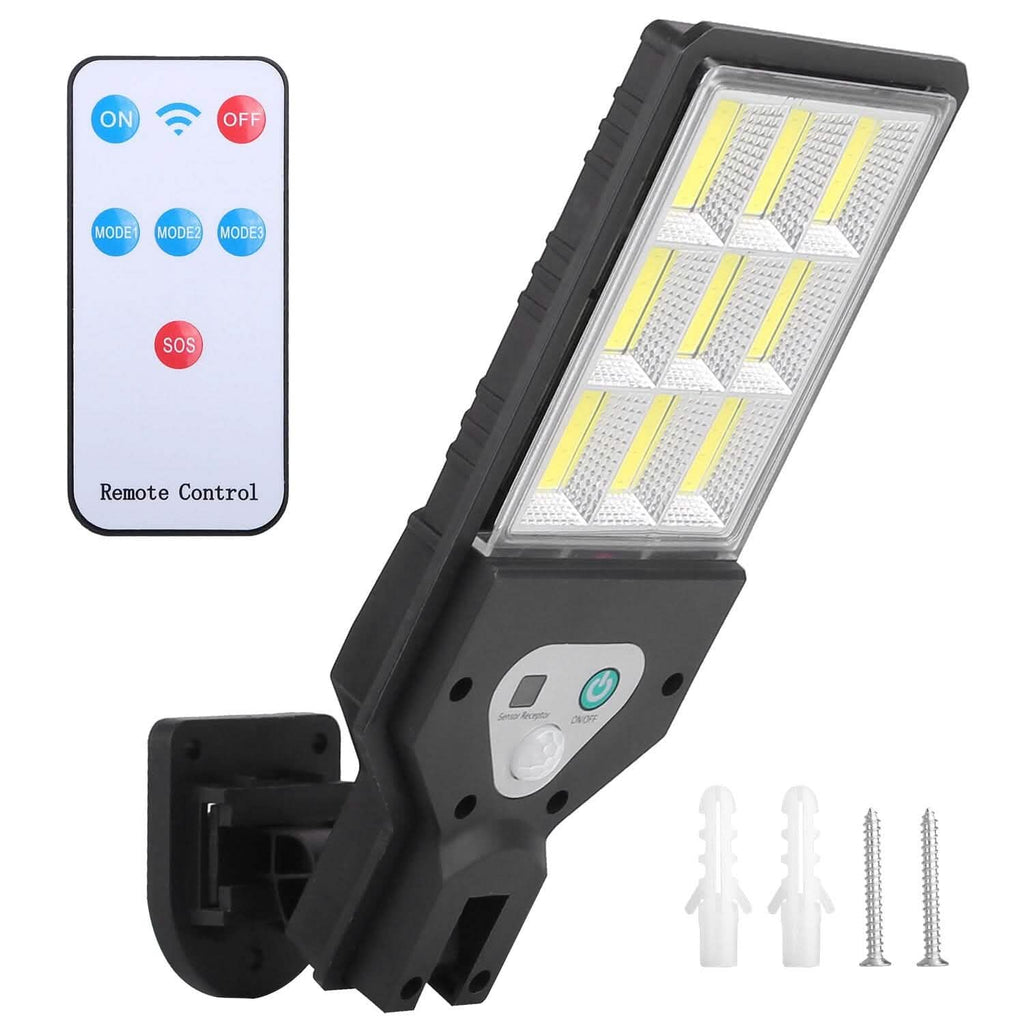 Solar Wall Light Outdoor Beads PIR Motion Sensor Remote Control Wireless Lamps - GJB PRODUCTS