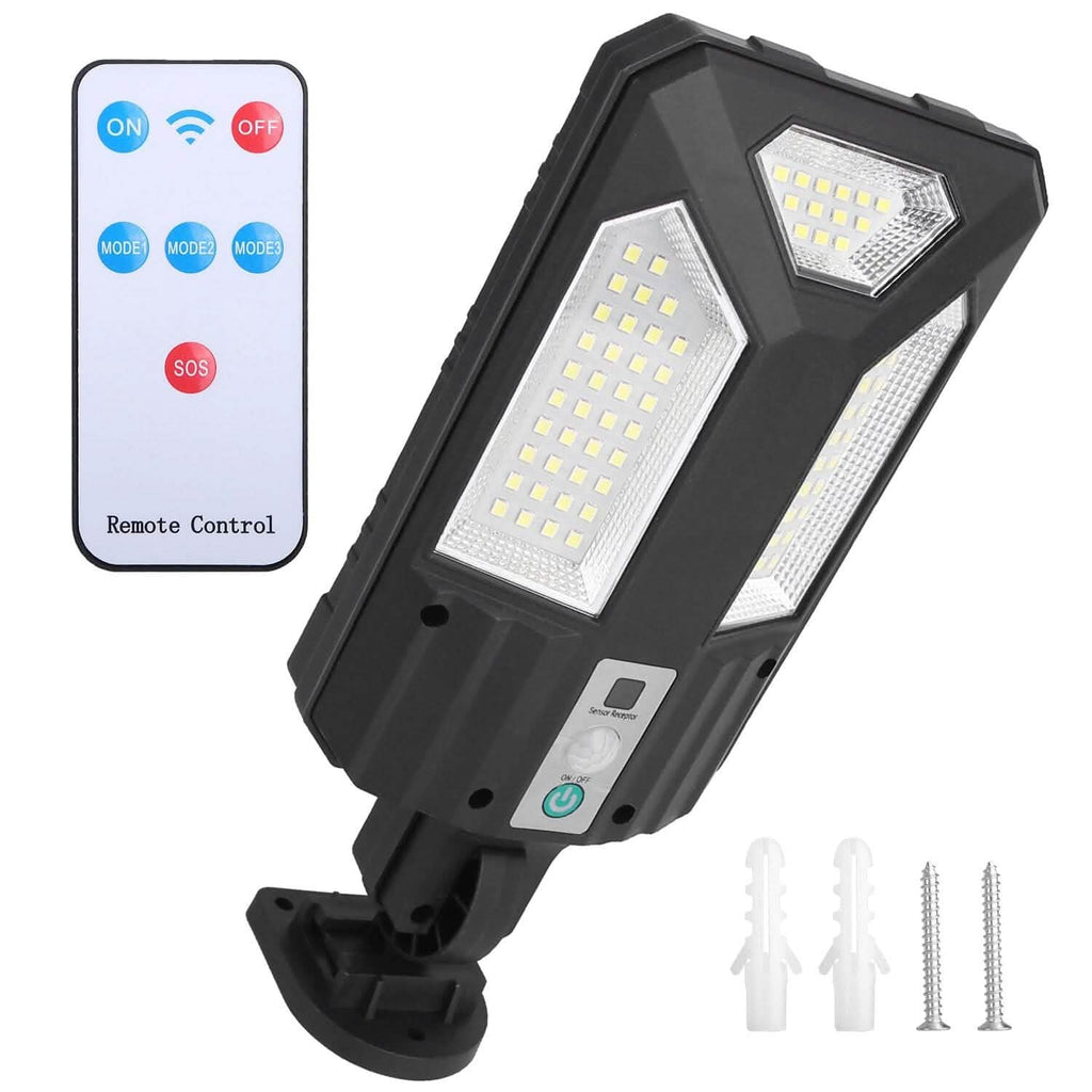 Solar Wall Light Outdoor Beads PIR Motion Sensor Remote Control Wireless Lamps - GJB PRODUCTS