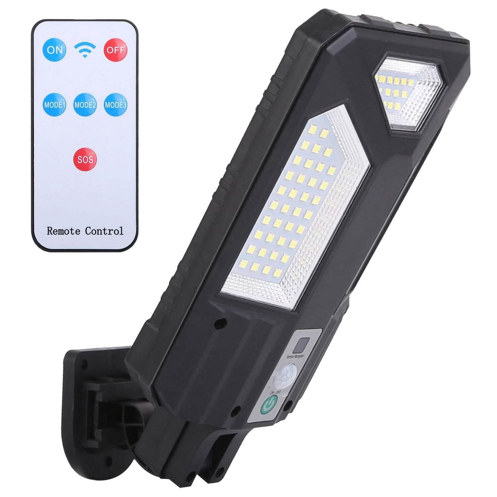 Solar Wall Light Outdoor Beads PIR Motion Sensor Remote Control Wireless Lamps - GJB PRODUCTS