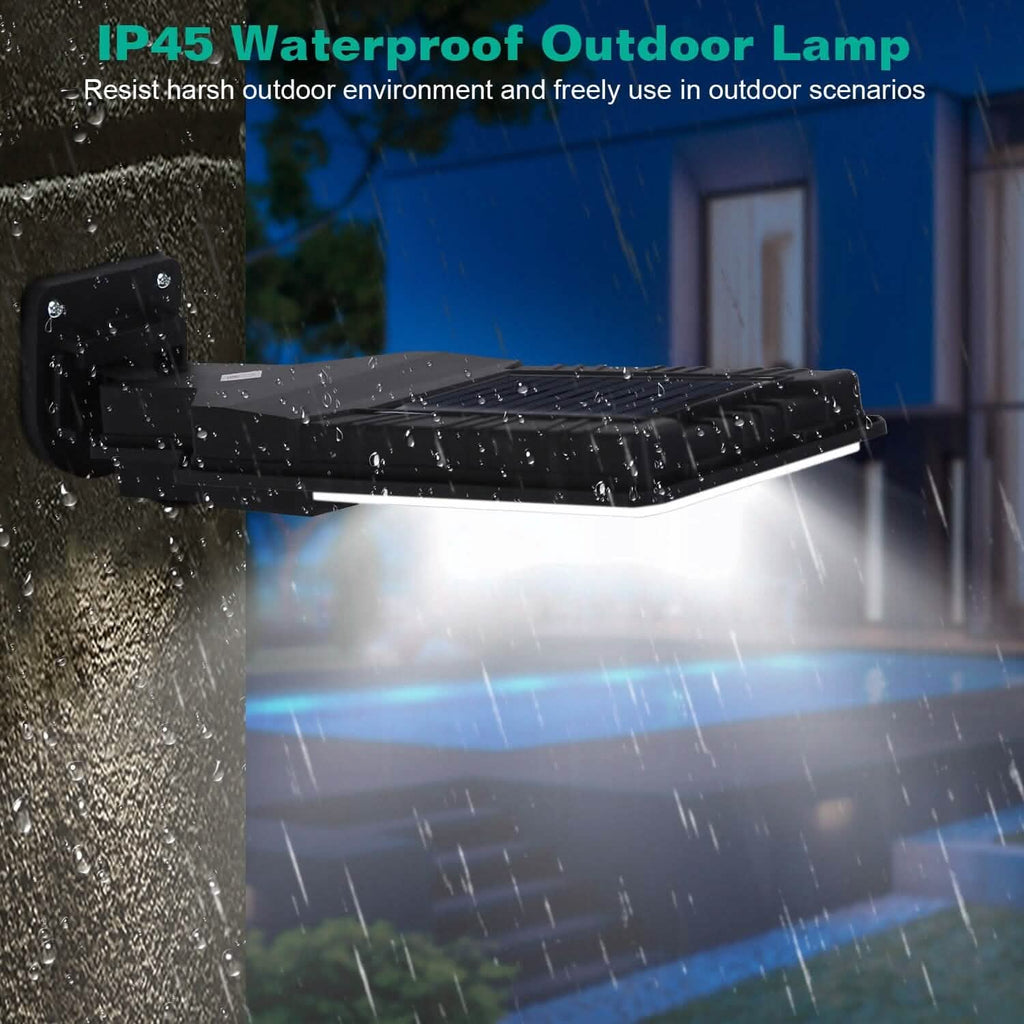 Solar Wall Light Outdoor Beads PIR Motion Sensor Remote Control Wireless Lamps - GJB PRODUCTS