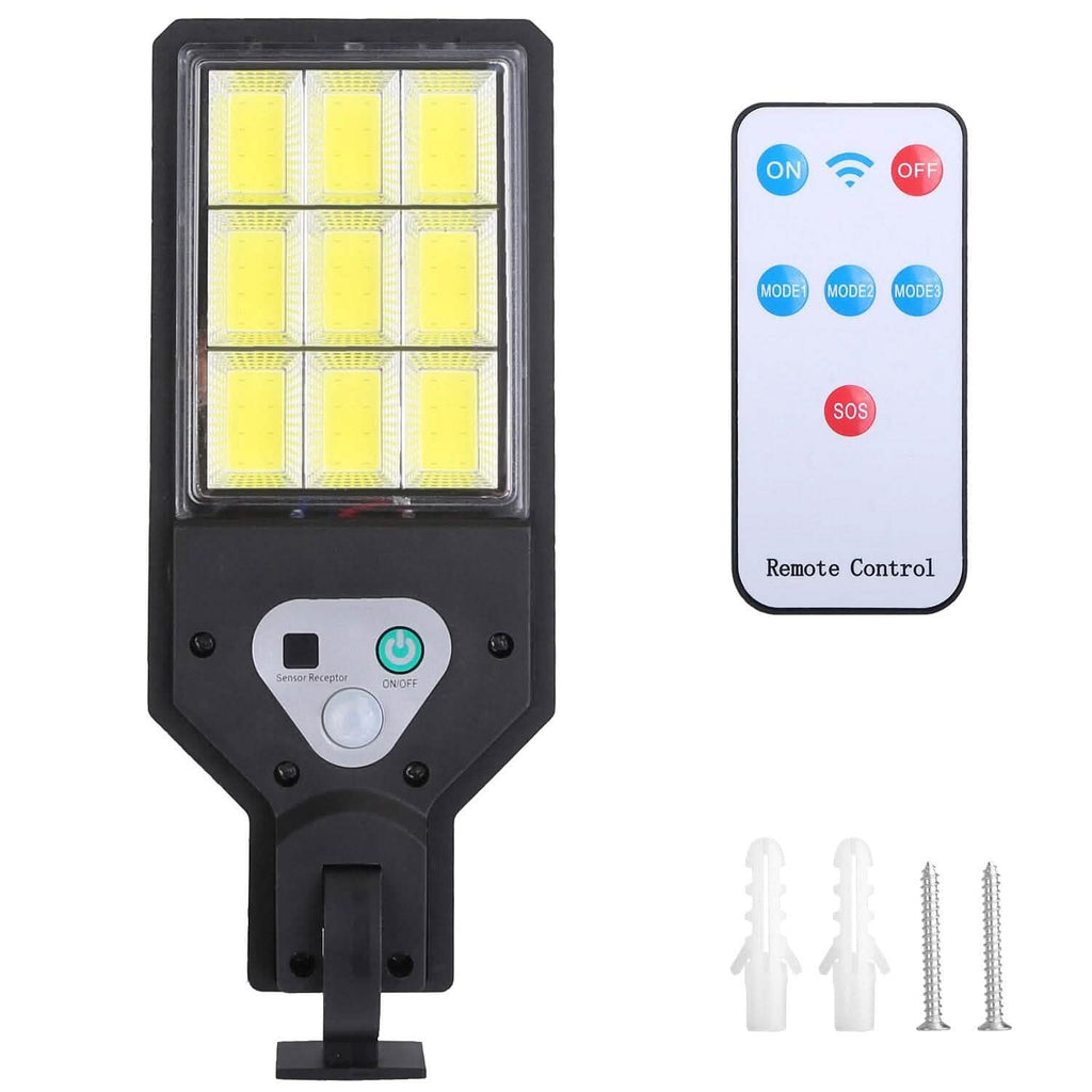Solar Wall Light Outdoor Beads PIR Motion Sensor Remote Control Wireless Lamps - GJB PRODUCTS