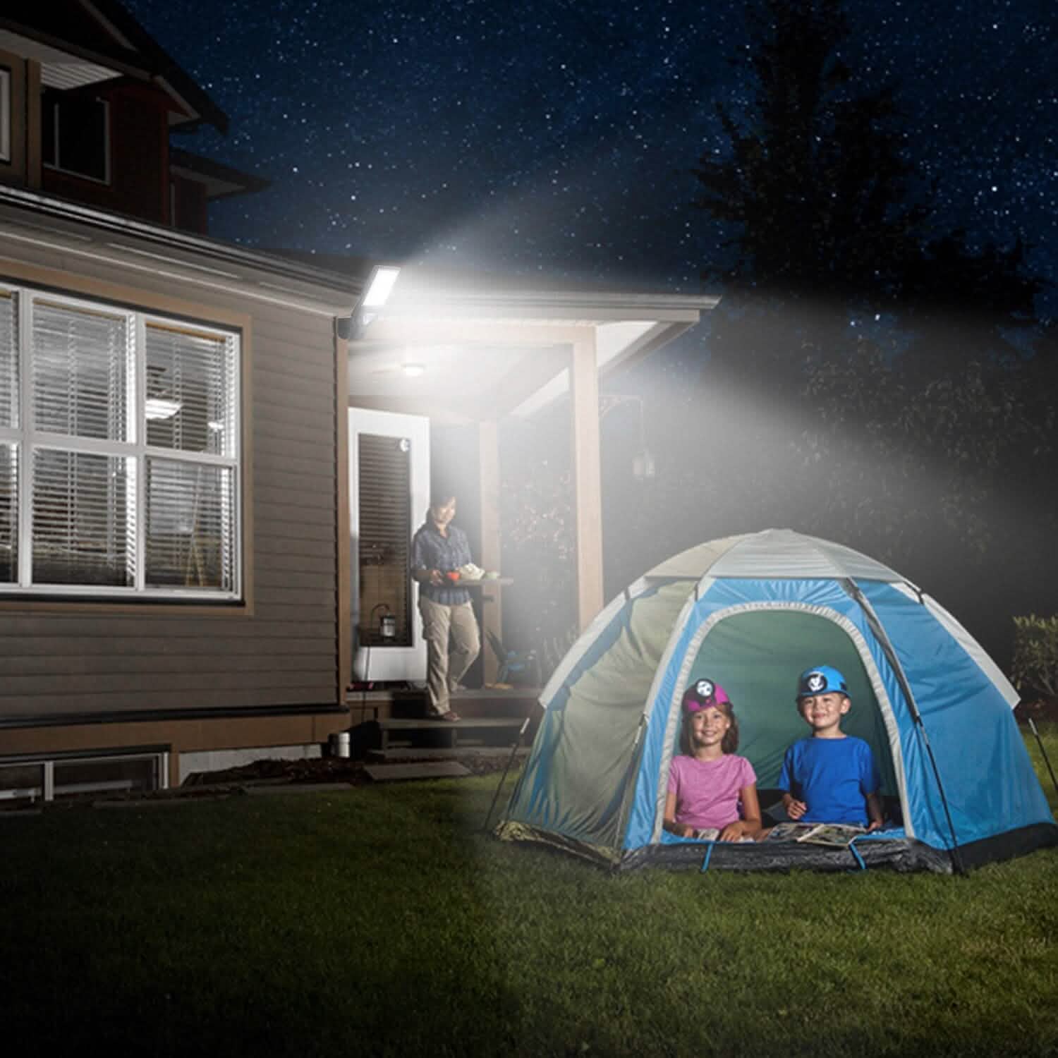 Solar Wall Light Outdoor Beads PIR Motion Sensor Remote Control Wireless Lamps - GJB PRODUCTS