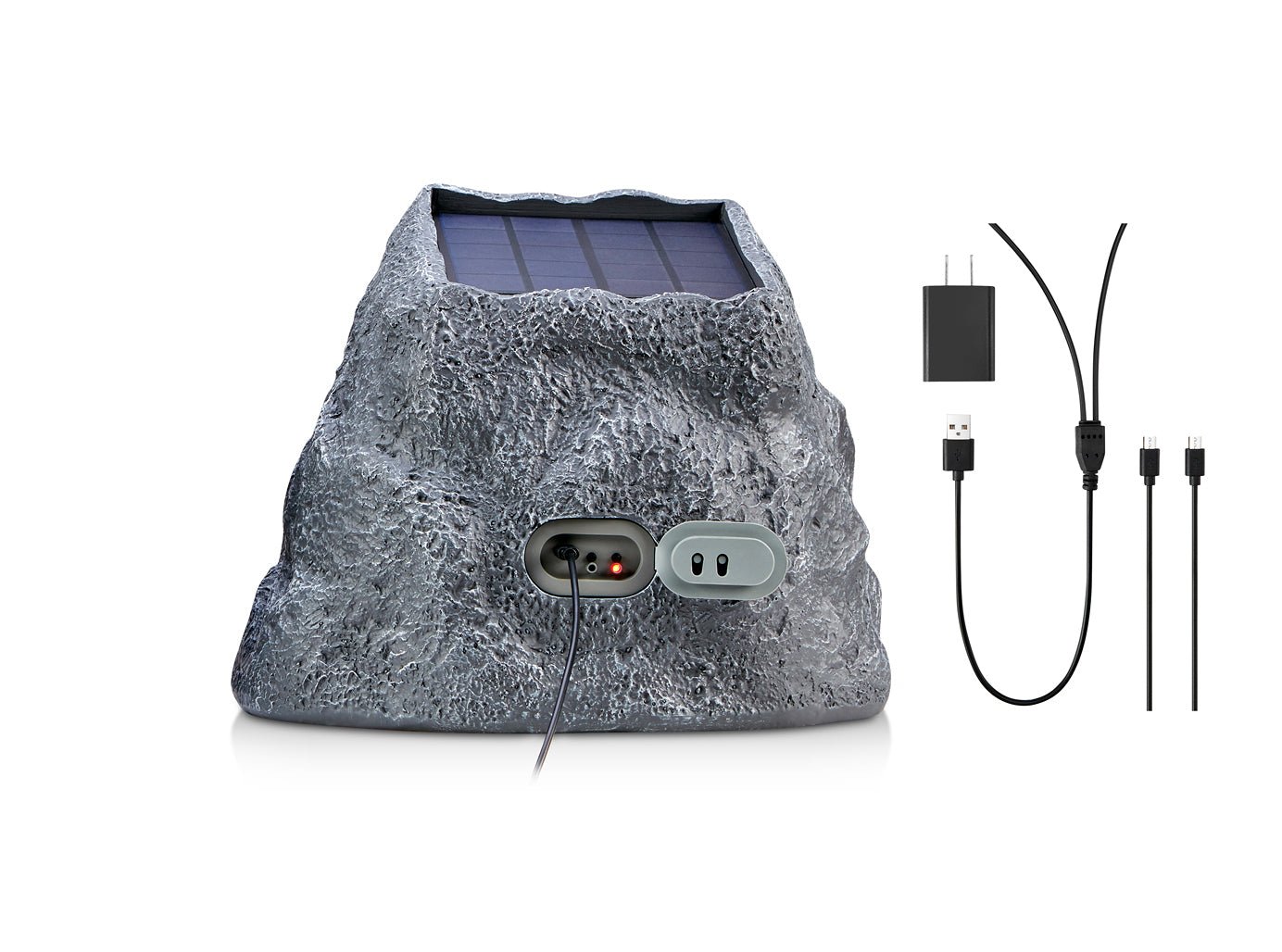 SoundPro 4000: Bluetooth 5.0 Multi - Link Solar or USB Powered Rechargeable Wireless(50’) Rock Speaker(12”) - GJB PRODUCTS