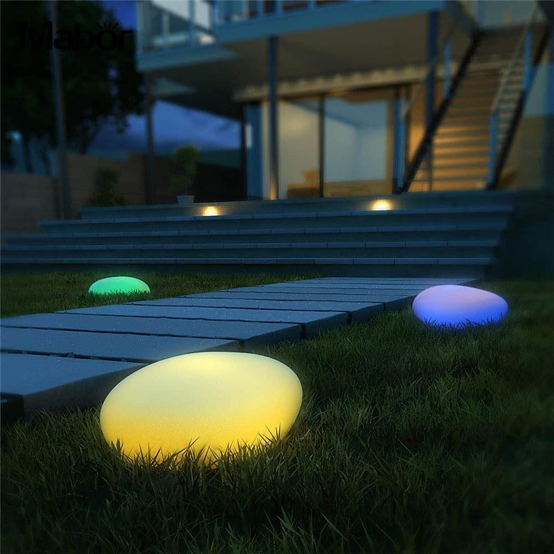 Indoor & Outdoor Solar Cobblestone Light by Lampdepot