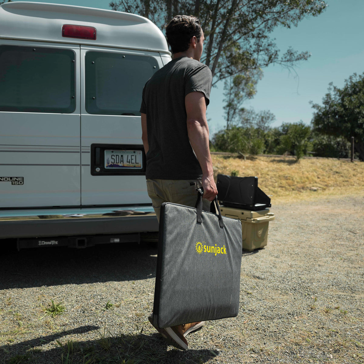 SunJack: 120 Watt ETFE Foldable Portable Solar Panel with Kickstands - GJB PRODUCTS