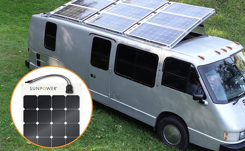 Sunpower 100W Flexible Solar Panel with Maxeon Technology cells - GJB PRODUCTS