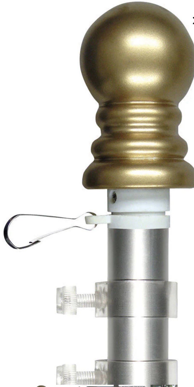 Tangle Free USA Aluminum Flagpole For Outside Display - GJB PRODUCTS