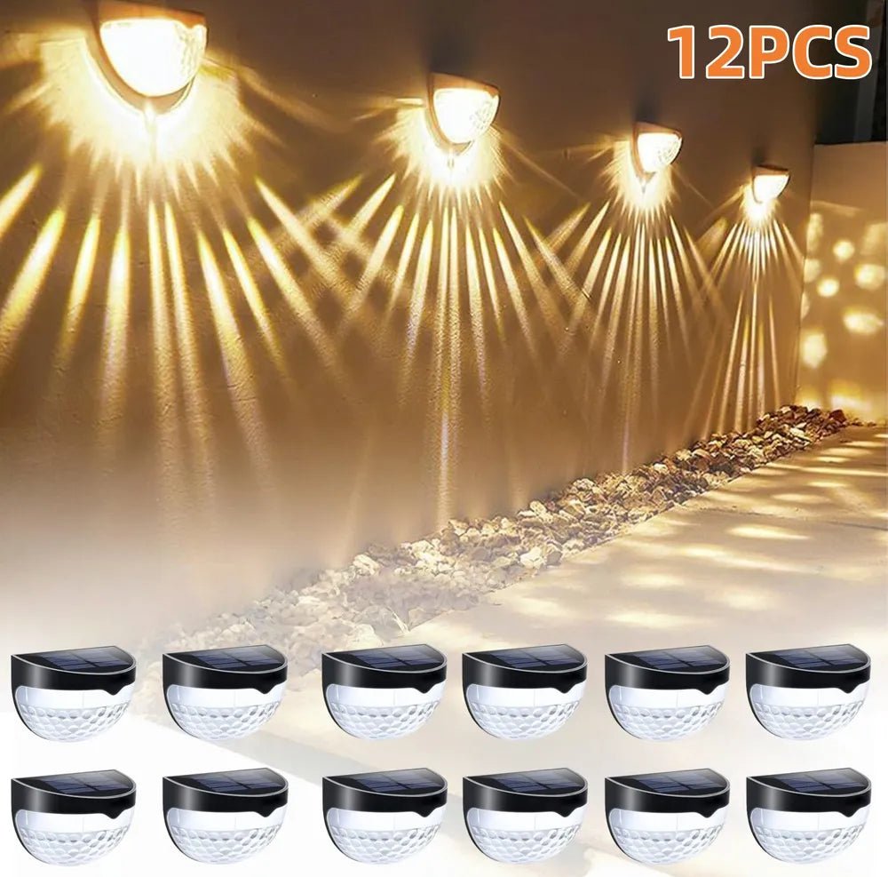 THWAY: 12Pk (40 Luman) Motion Detection Solar Fence LED Lights - GJB PRODUCTS