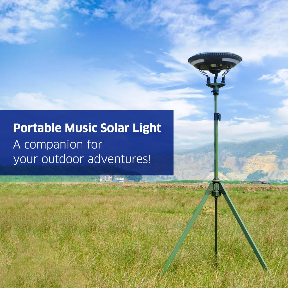 TRU De - LIGHT: Multipurpose Singing Solar(800 mo Lm) Music LED Light - Bluetooth Speaker / Main Light + 3 Independent Detachable Multi Mode Lights/Mosquito Repellent Light/Tripod+Carrying Bag - GJB PRODUCTS