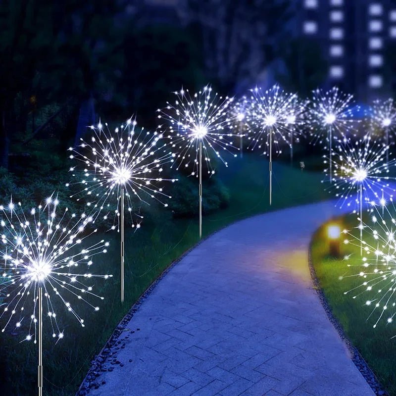 TSUN: Decorative 4 Light Mode Solar Powered LED Firework/Fairy Lights: - GJB PRODUCTS