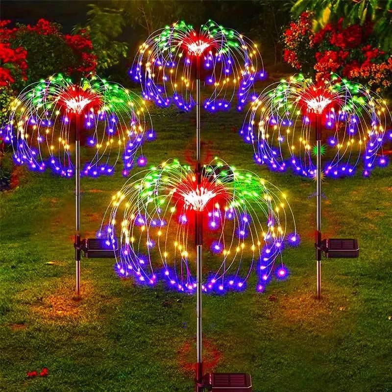 TSUN: Decorative 4 Light Mode Solar Powered LED Firework/Fairy Lights: - GJB PRODUCTS