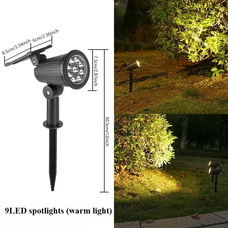 TSUN: Decorative Multi - Colored Solar Powered LED(9) SpotLight - GJB PRODUCTS