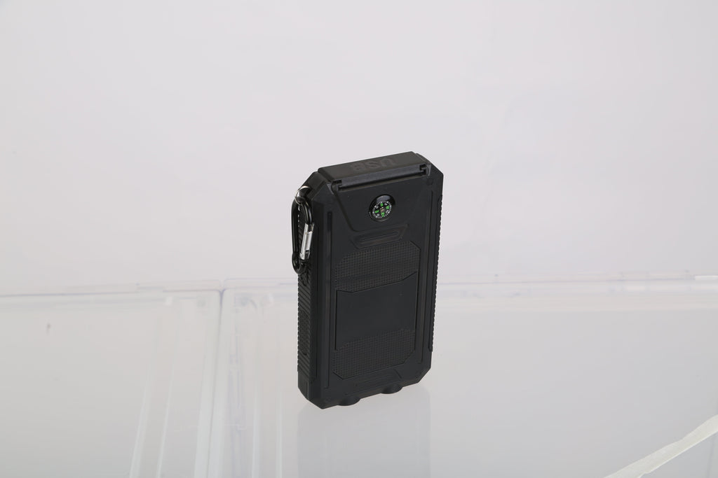 Universal for Apple: 10,000mAh 5V USB or Solar Powered Power Bank with Dual USB, LED Lights(3 - Mode) and Compass - GJB PRODUCTS