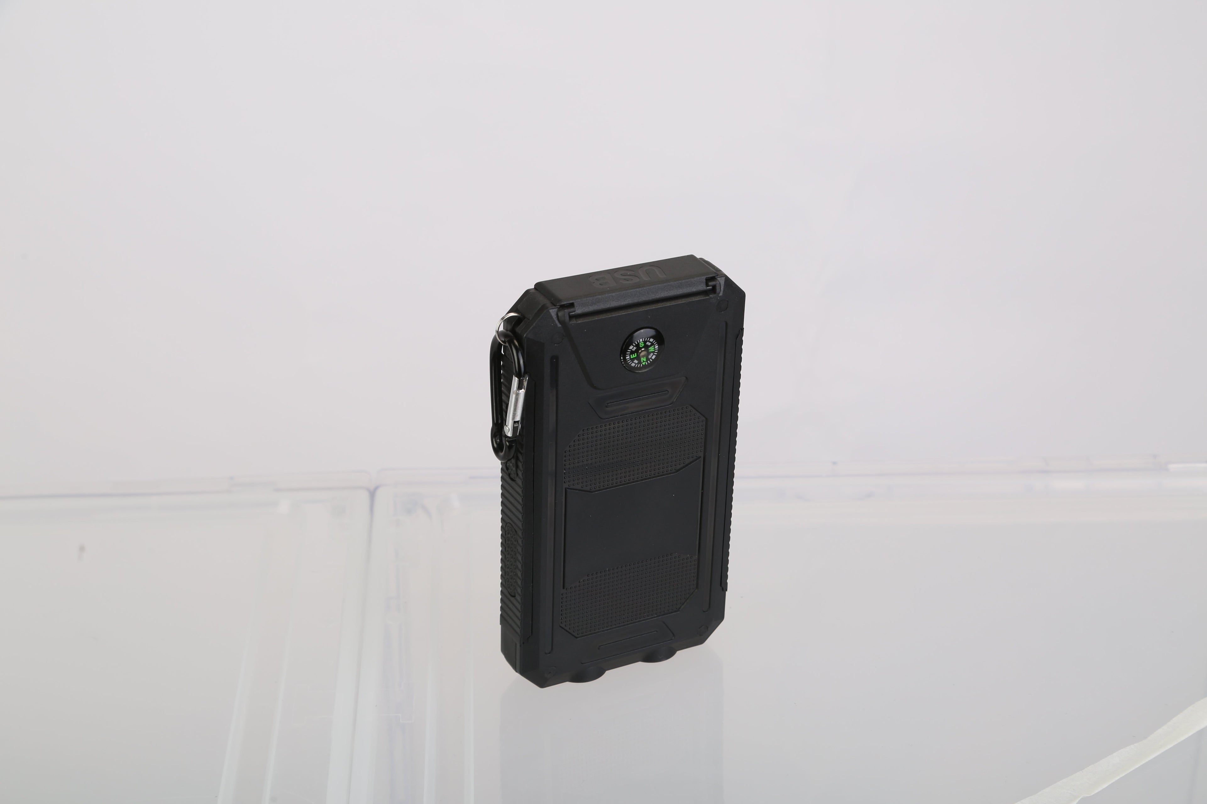 Universal for Apple: 10,000mAh 5V USB or Solar Powered Power Bank with Dual USB, LED Lights(3 - Mode) and Compass - GJB PRODUCTS