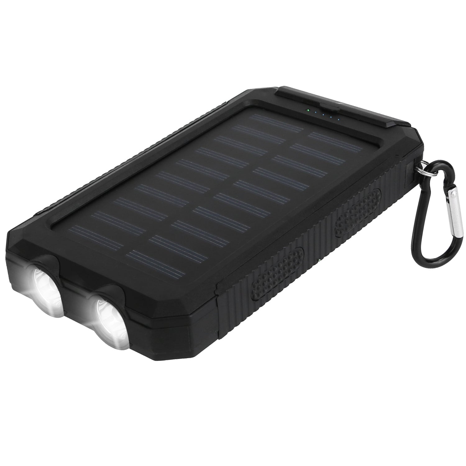 Universal for Apple: 10,000mAh 5V USB or Solar Powered Power Bank with Dual USB, LED Lights(3 - Mode) and Compass - GJB PRODUCTS