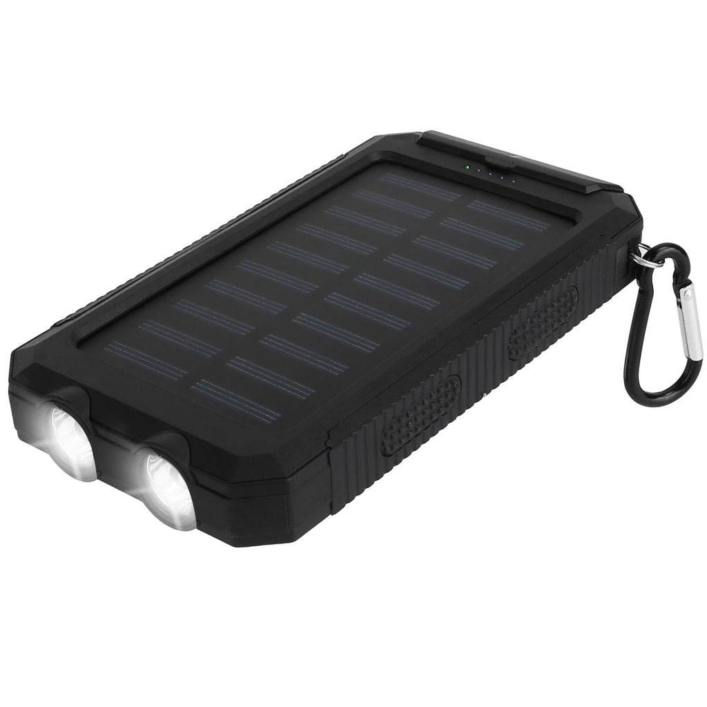 Universal for Apple: 10,000mAh 5V USB or Solar Powered Power Bank with Dual USB, LED Lights(3 - Mode) and Compass - GJB PRODUCTS