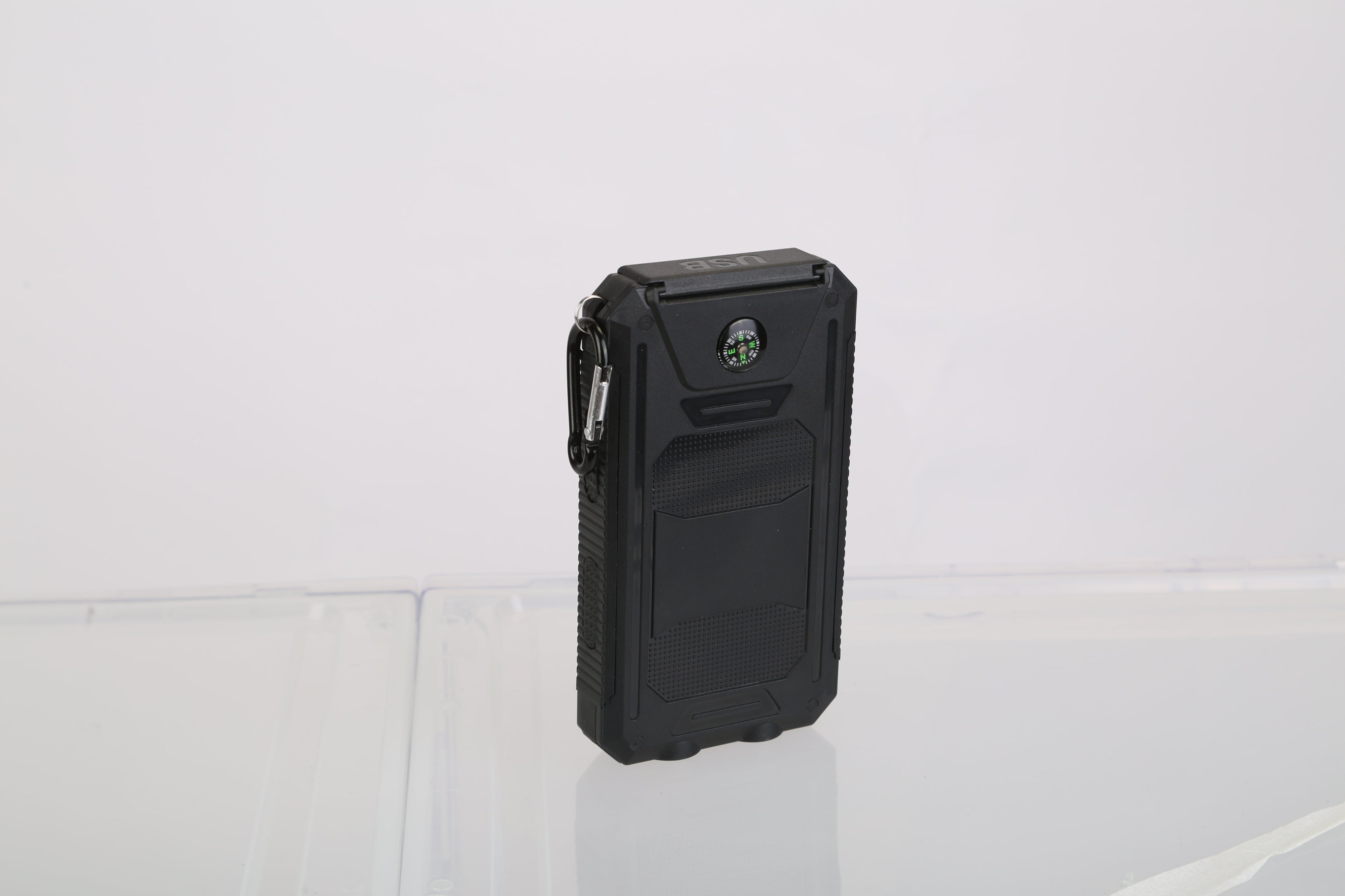 Universal for Apple: 10,000mAh 5V USB or Solar Powered Power Bank with Dual USB, LED Lights(3 - Mode) and Compass - GJB PRODUCTS