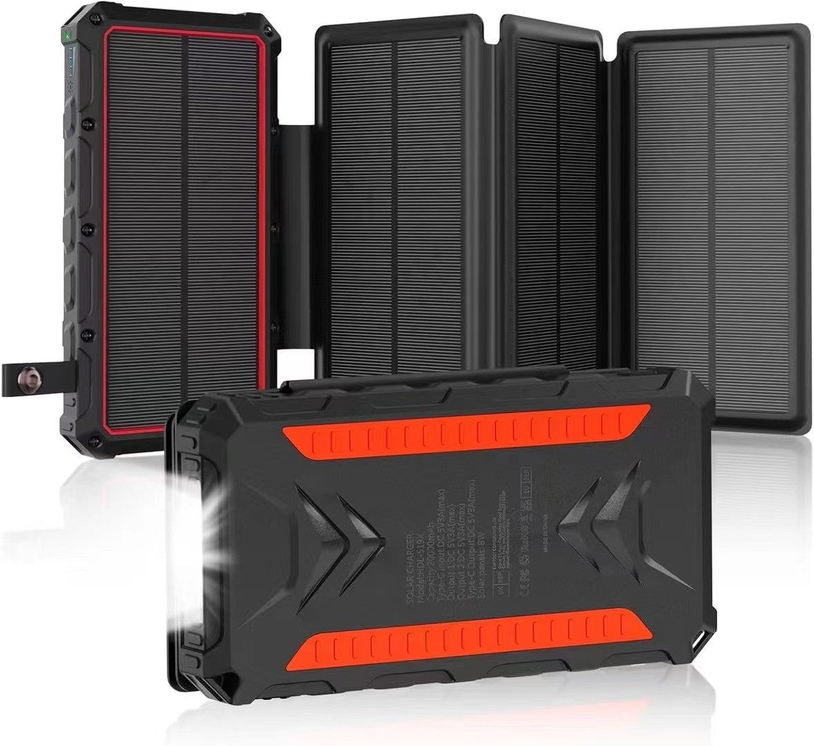 Urbanx: 20,000mAh Foldable Solar - Powered Power Bank With Wireless Charging - GJB PRODUCTS