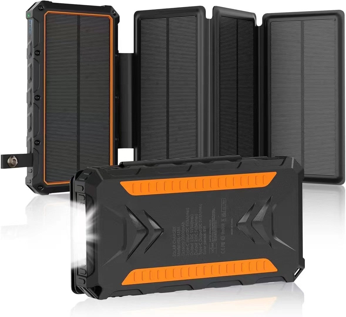 Urbanx: 20,000mAh Foldable Solar - Powered Power Bank With Wireless Charging - GJB PRODUCTS