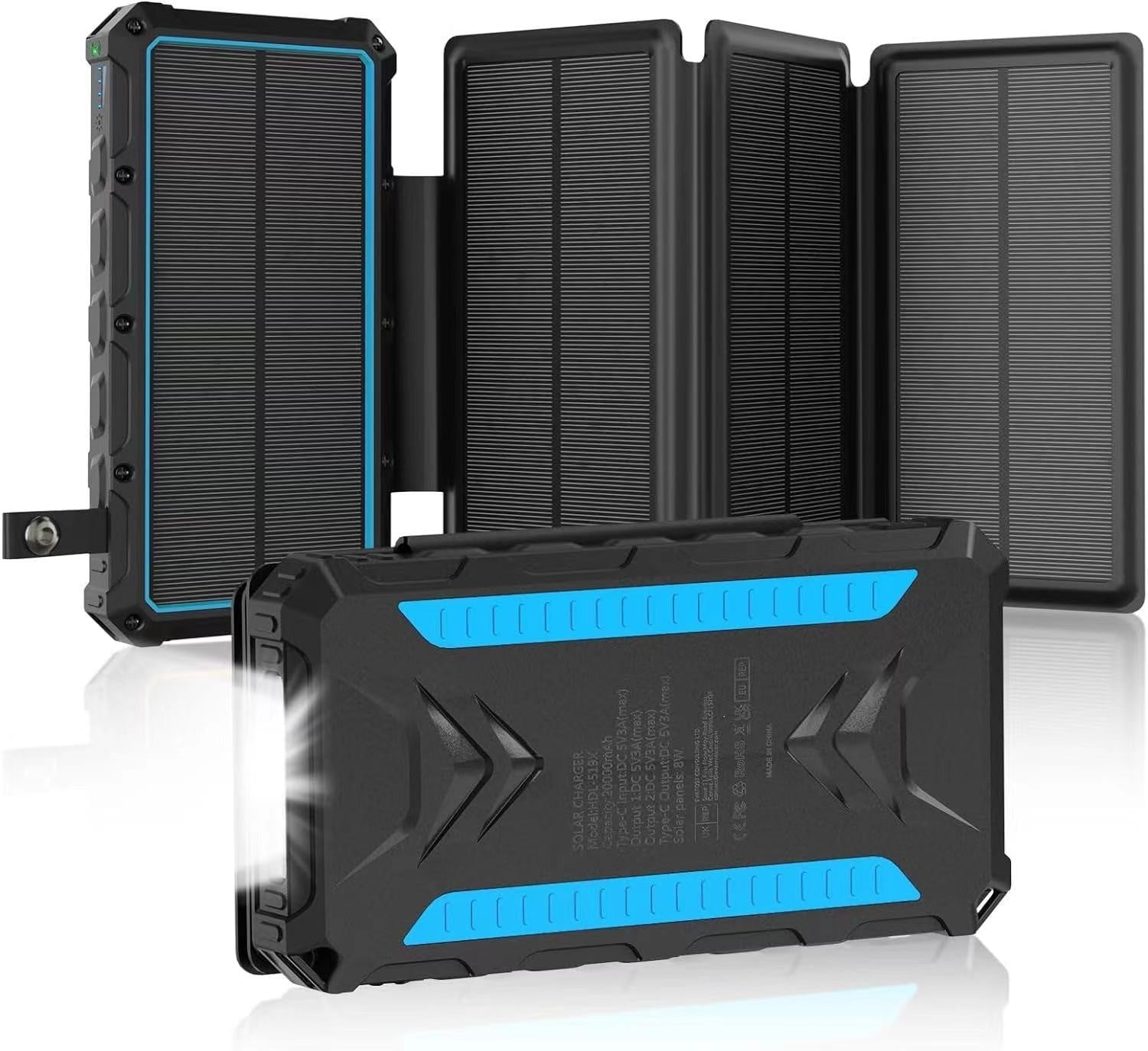 Urbanx: 20,000mAh Foldable Solar - Powered Power Bank With Wireless Charging - GJB PRODUCTS