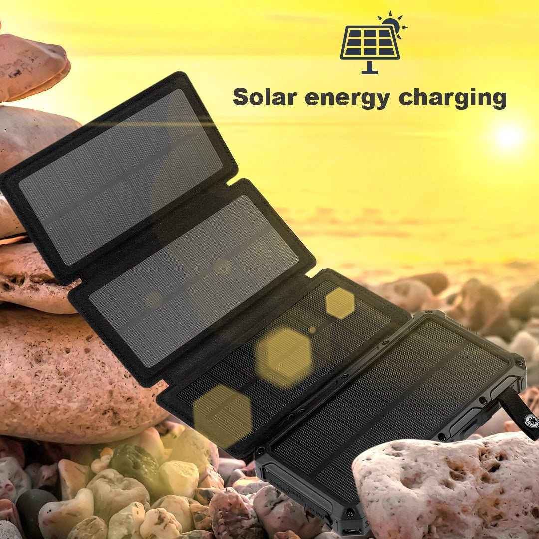 Urbanx: 20,000mAh Foldable Solar - Powered Power Bank With Wireless Charging - GJB PRODUCTS