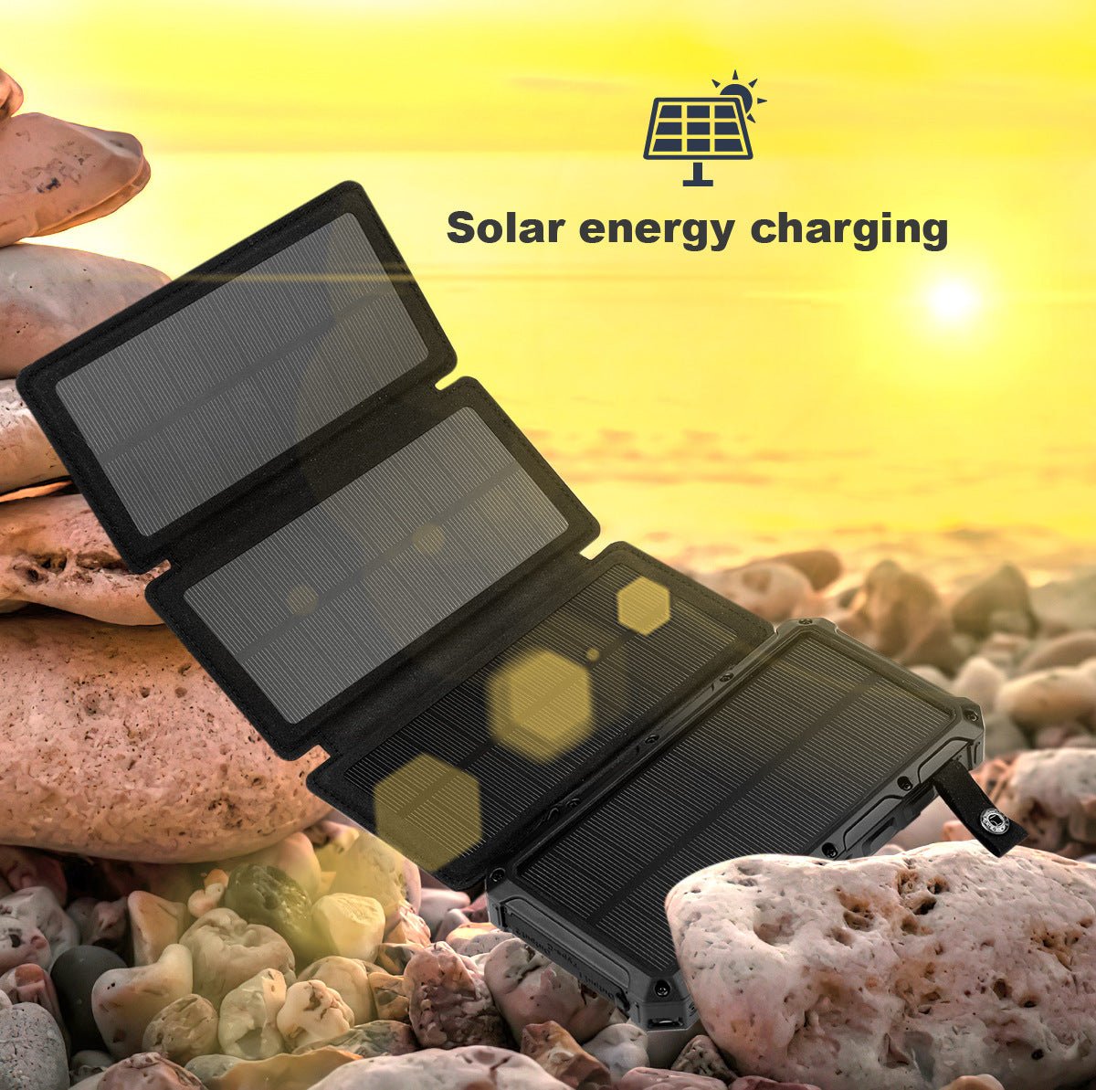 Urbanx: 20,000mAh Foldable Solar - Powered Power Bank With Wireless Charging - GJB PRODUCTS